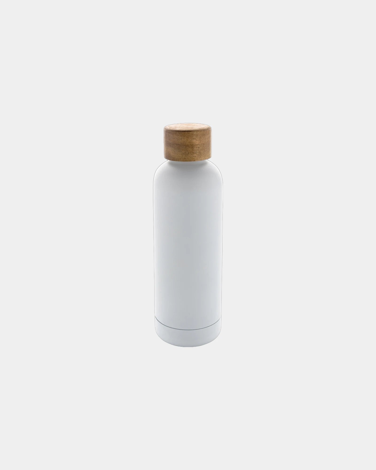 Promotional recycled stainless steel 500ml water bottle - White