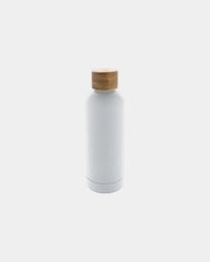 Promotional recycled stainless steel 500ml water bottle - White