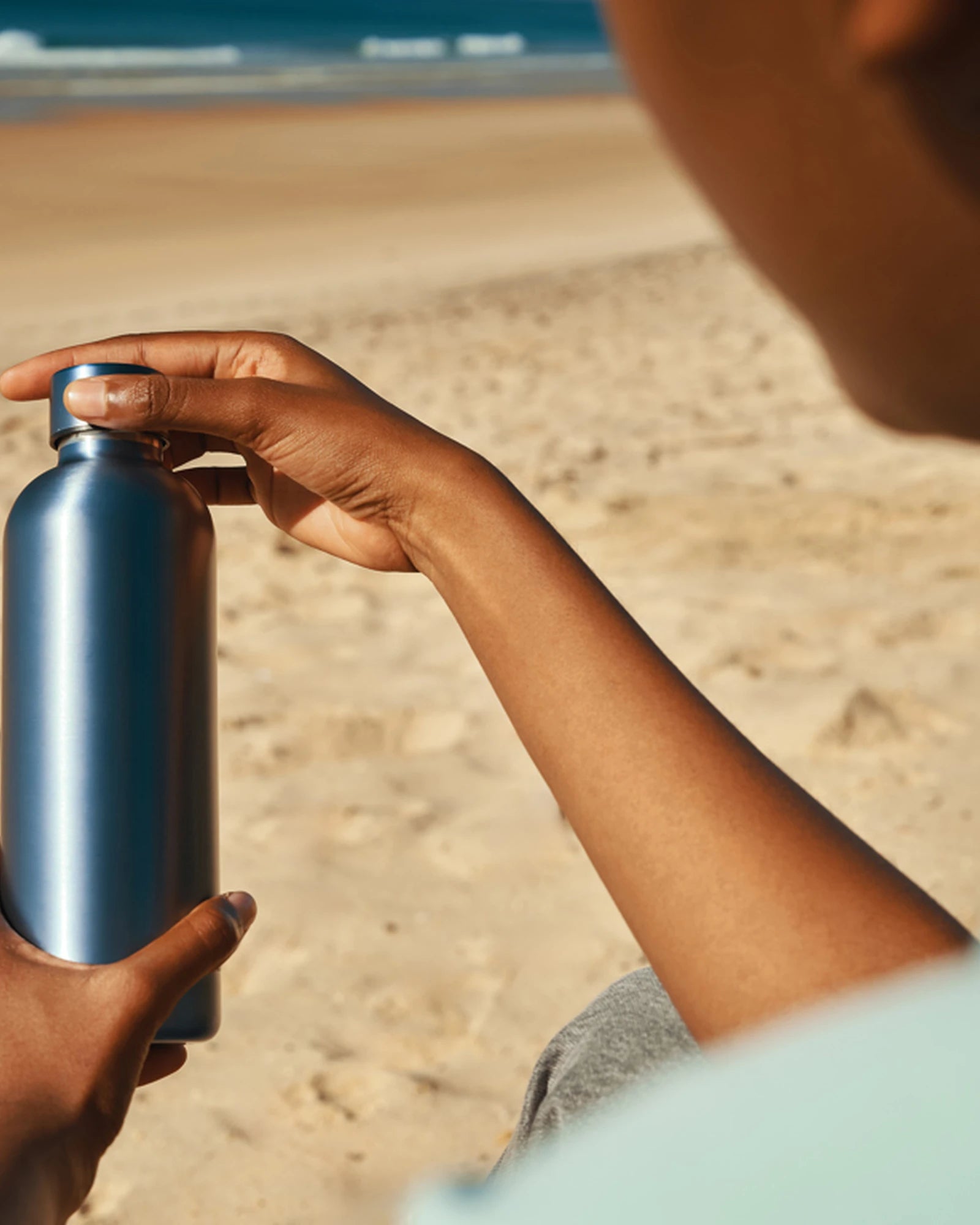Promotional recycled stainless steel 500ml water bottle - 40