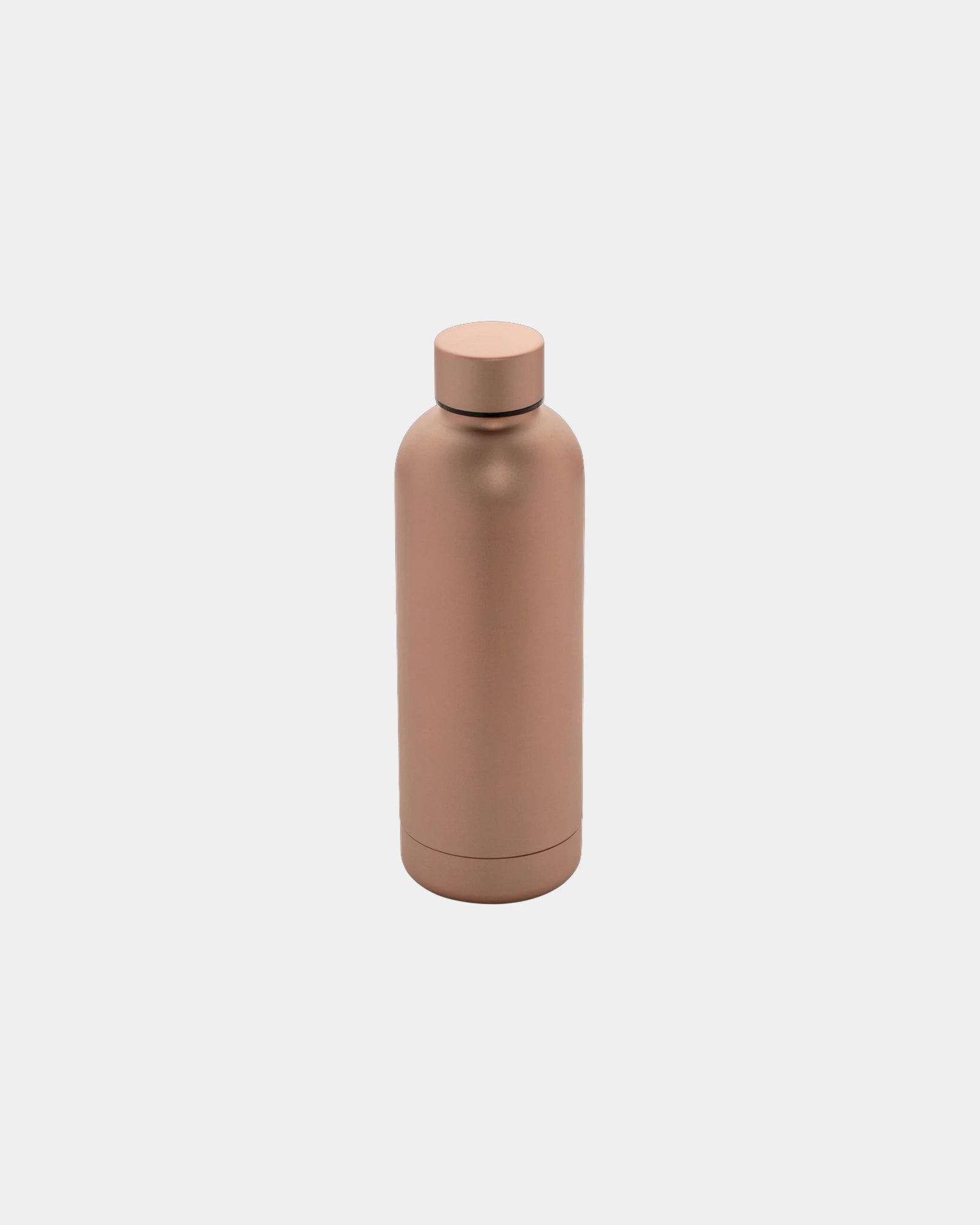 Promotional recycled stainless steel 500ml water bottle - Brown