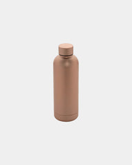 Promotional recycled stainless steel 500ml water bottle - Brown