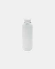 Promotional recycled stainless steel 500ml water bottle - White