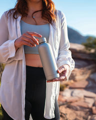 Promotional recycled stainless steel 500ml water bottle - 6
