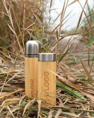 Promotional bamboo insulated water bottle 300ml - 8