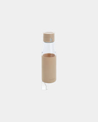 Promotional glass water bottle 600ml Ukiyo - Brown