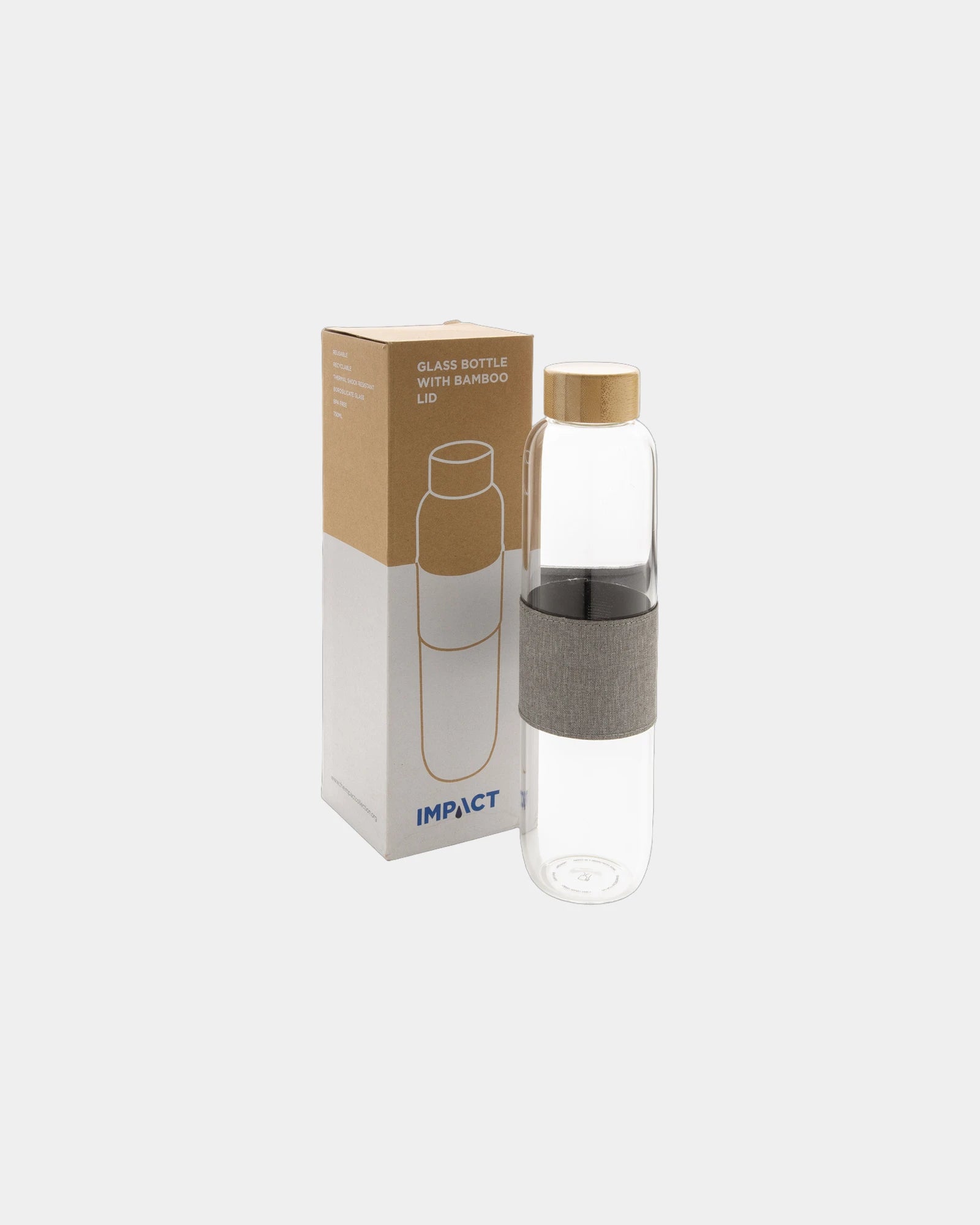 Custom borosilicate glass water bottle 750ml - 2