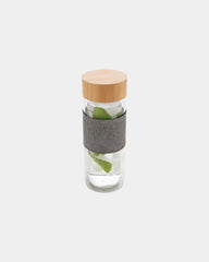 Promotional double-wall glass water bottle 360ml - Transparent