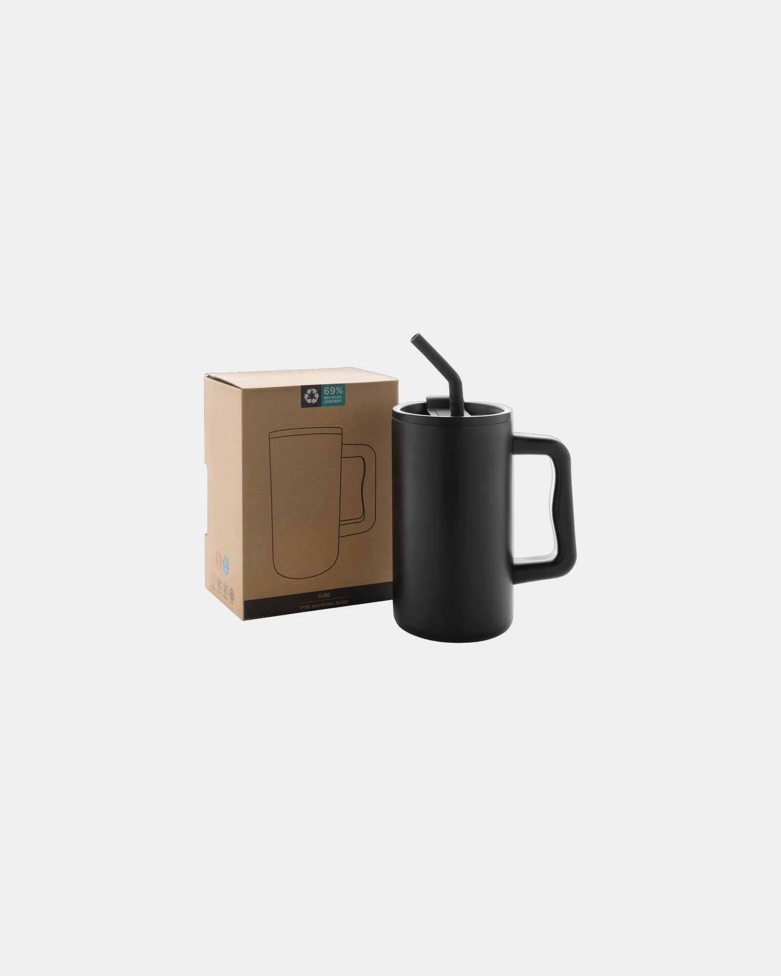 Custom recycled stainless steel mug 800ml - 4