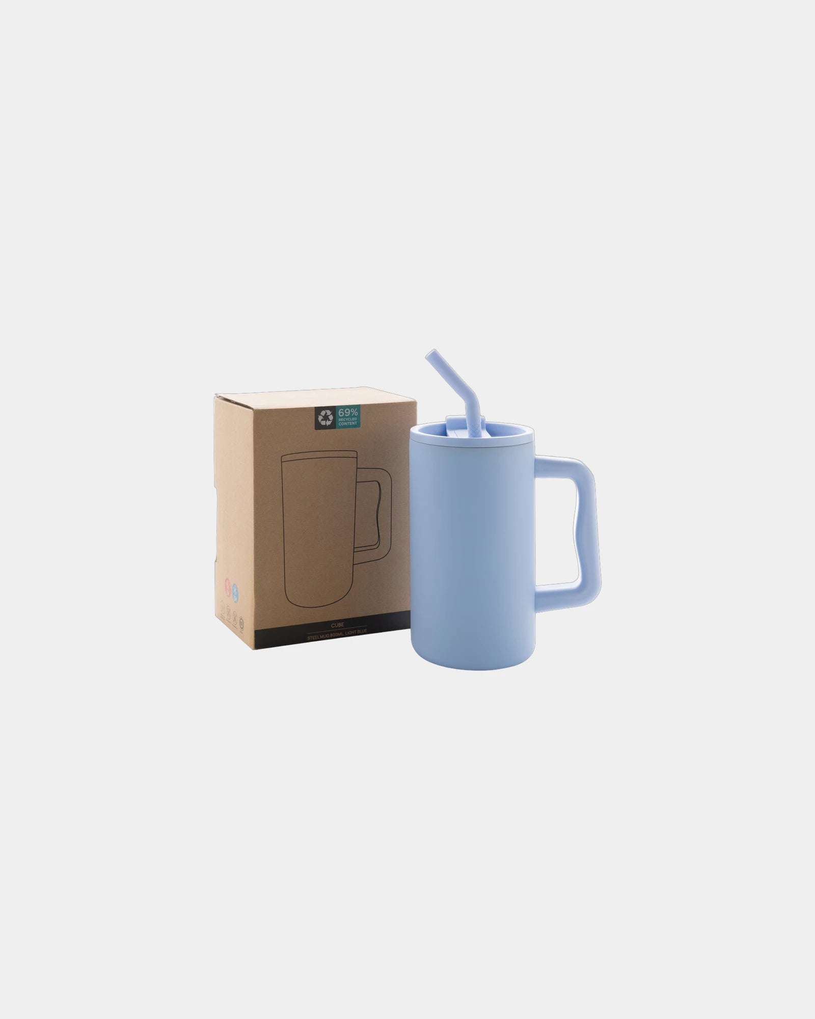 Custom recycled stainless steel mug 800ml - 18
