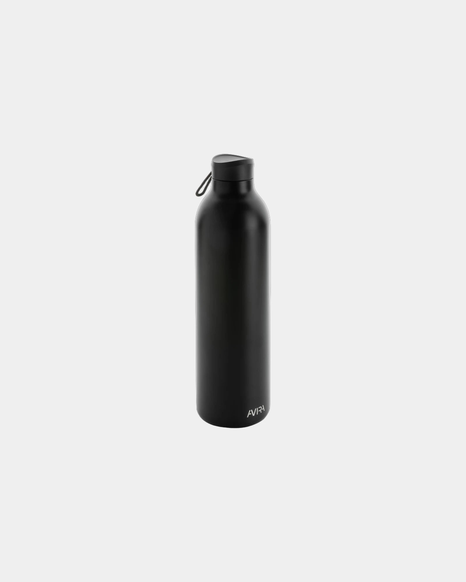 Custom insulated recycled steel water bottle 1L - Black