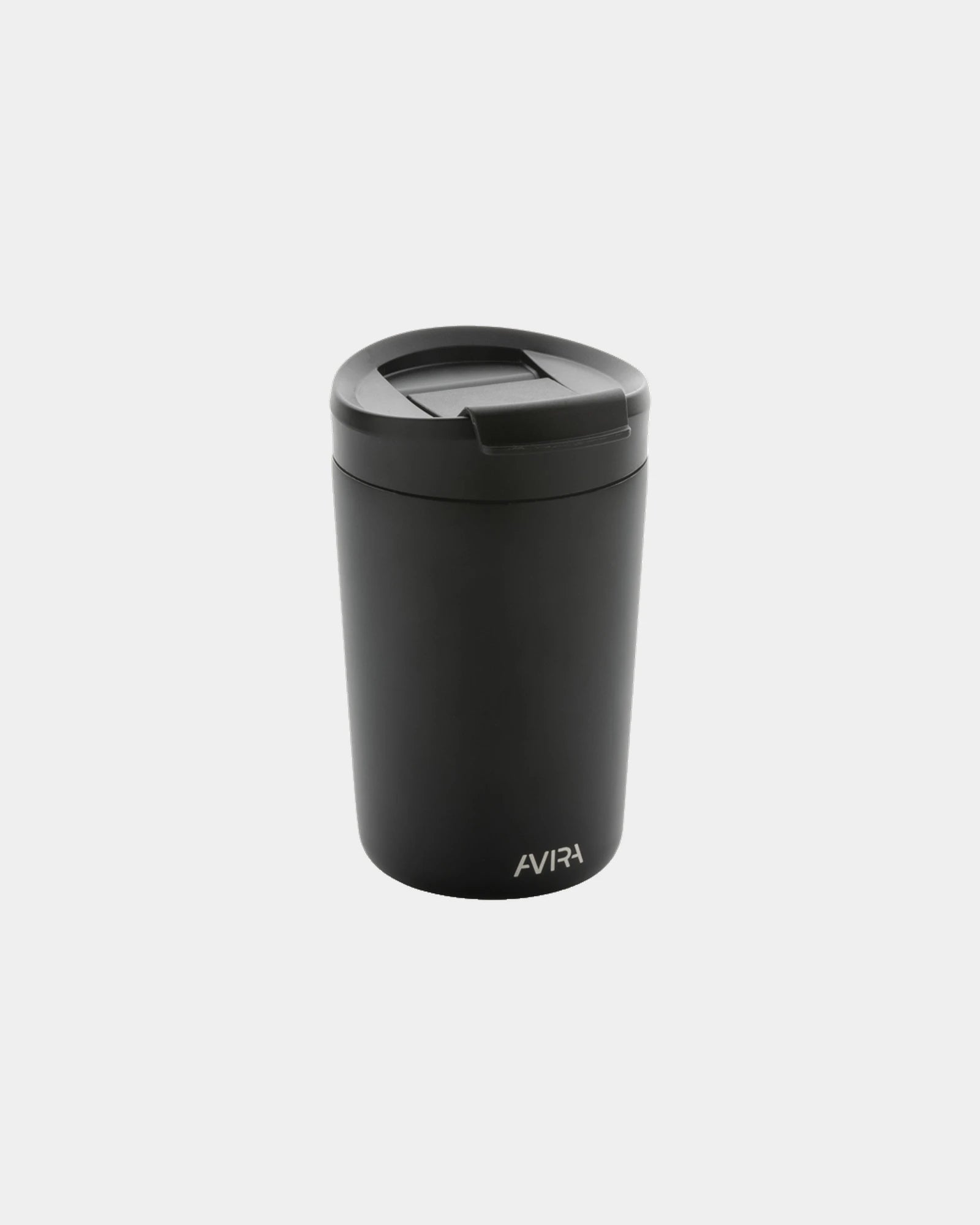 Custom recycled stainless steel mug 300ml Avira Alya - Black