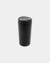 Promotional recycled stainless steel mug 400ml Avira Alix - Black