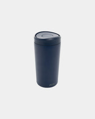 Promotional recycled stainless steel mug 400ml Avira Alix - Navy