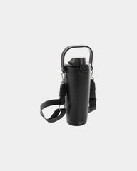Custom recycled stainless steel water bottle Avira Ayala - Black
