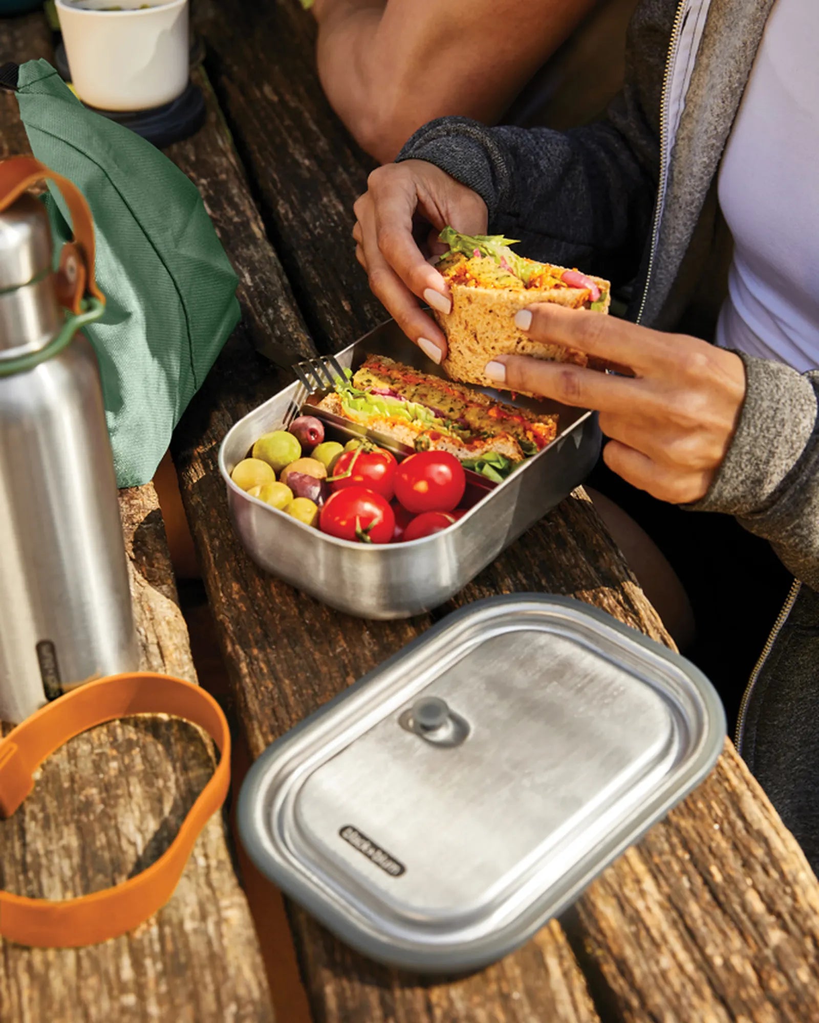 Custom stainless steel lunch box Black + Blum Large - 5