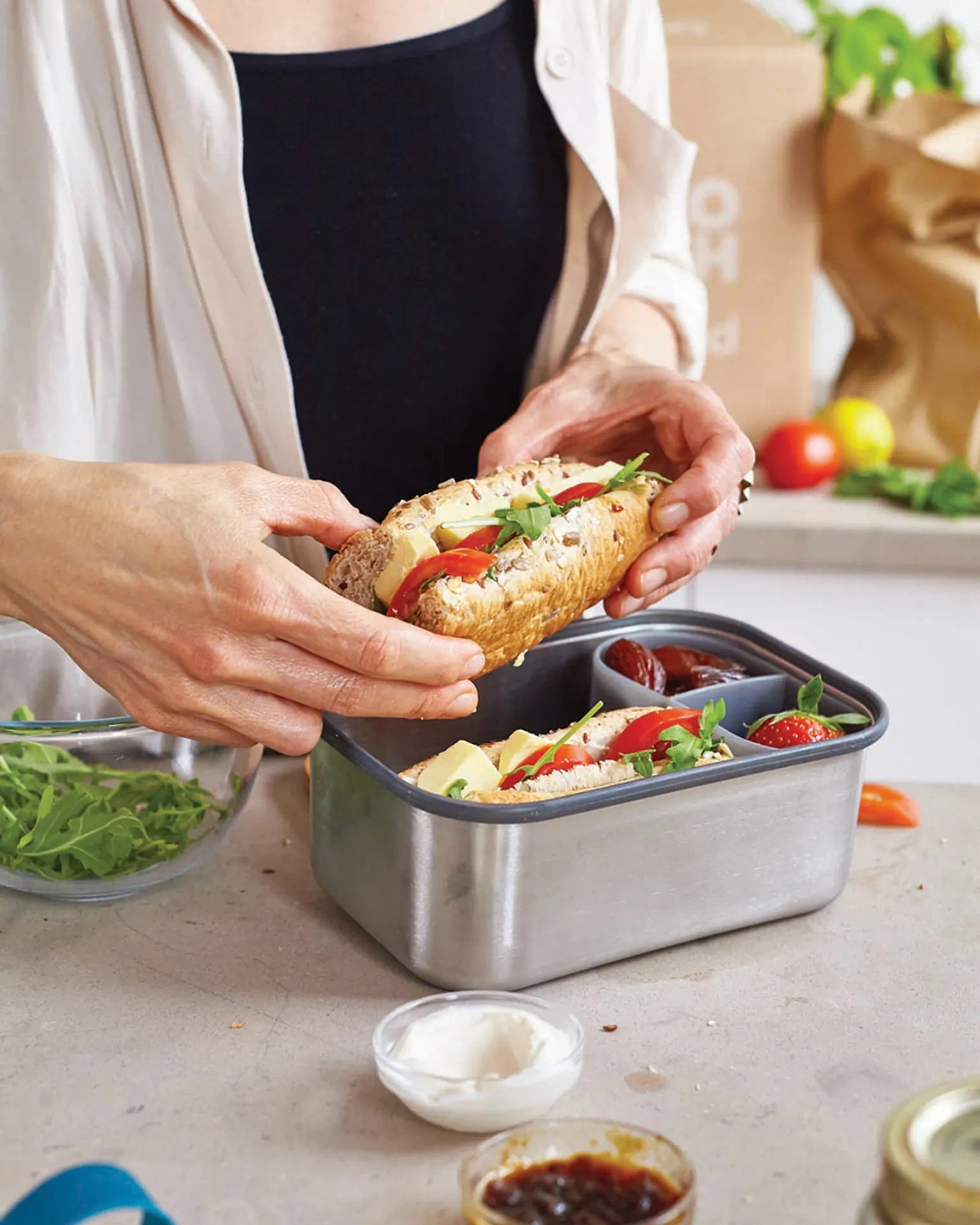 Custom stainless steel lunch box Black + Blum Large - 7