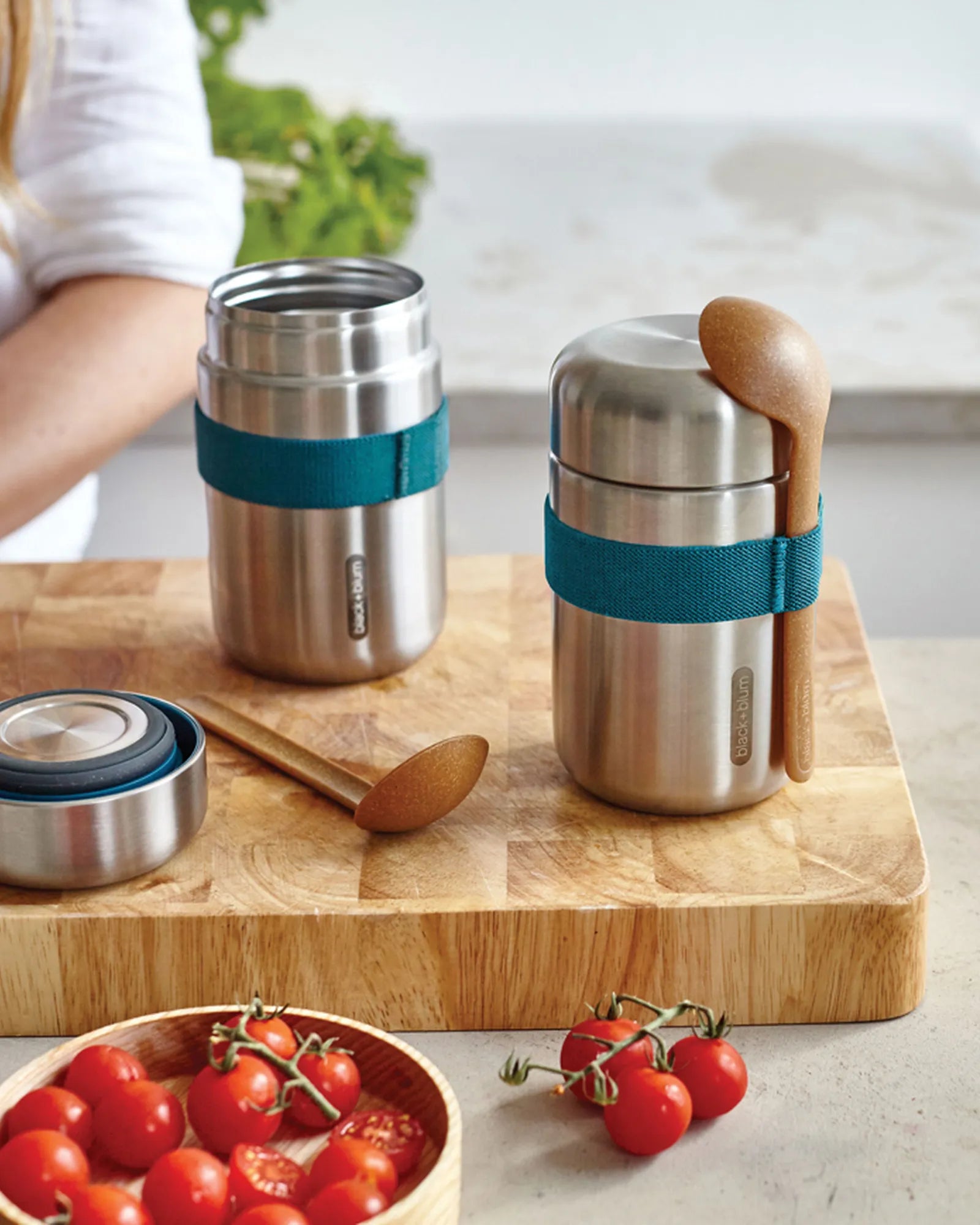 Custom stainless steel food container Black + Blum 400ml - 20