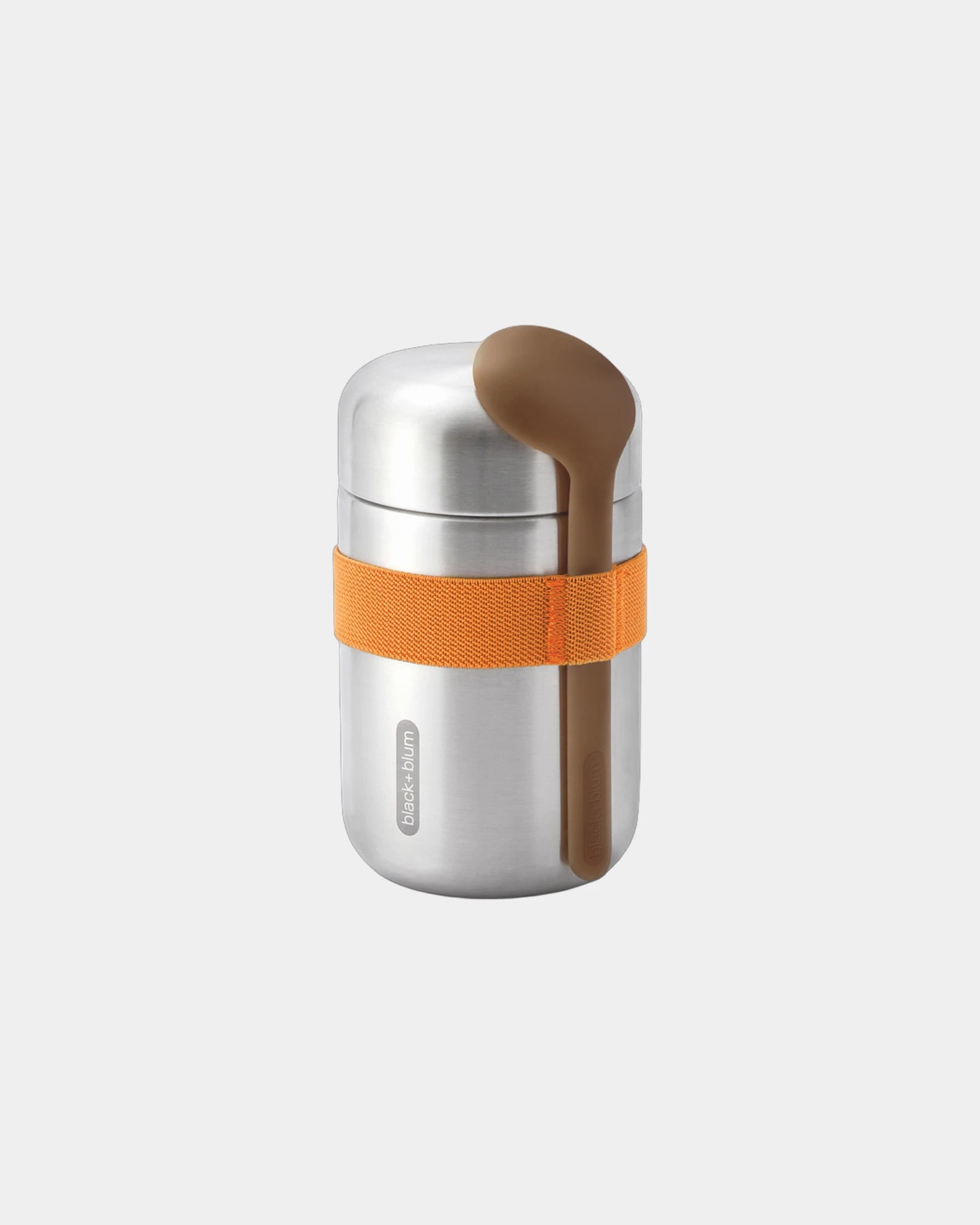 Custom stainless steel food container Black + Blum 400ml - Orange