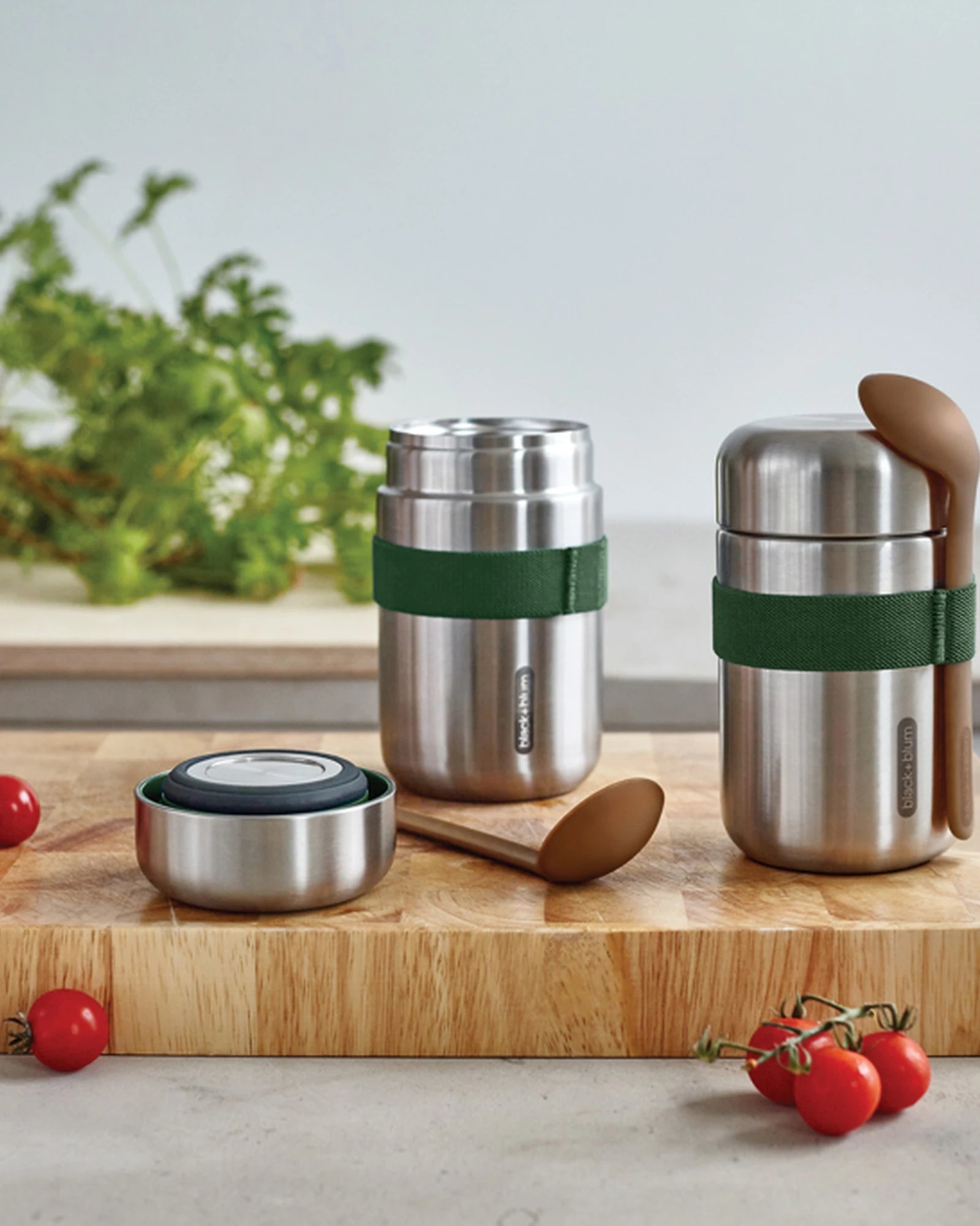 Custom stainless steel food container Black + Blum 400ml - 12