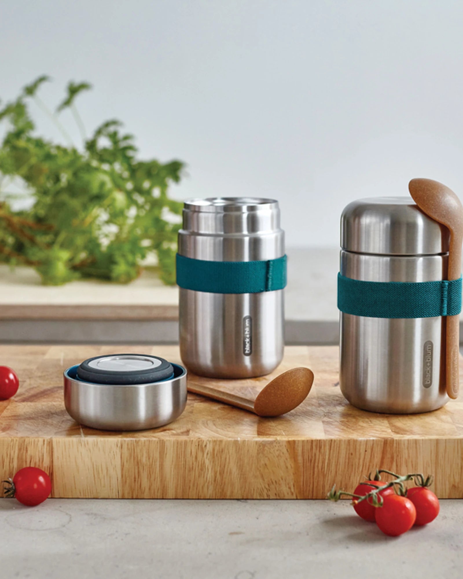 Custom stainless steel food container Black + Blum 400ml - 18