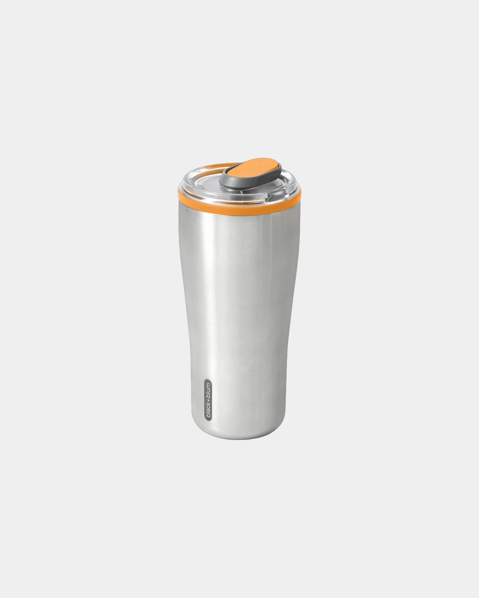 Custom insulated stainless steel mug Black + Blum 600ml - Orange