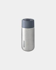 Custom insulated stainless steel mug Black + Blum 340ml - Grey