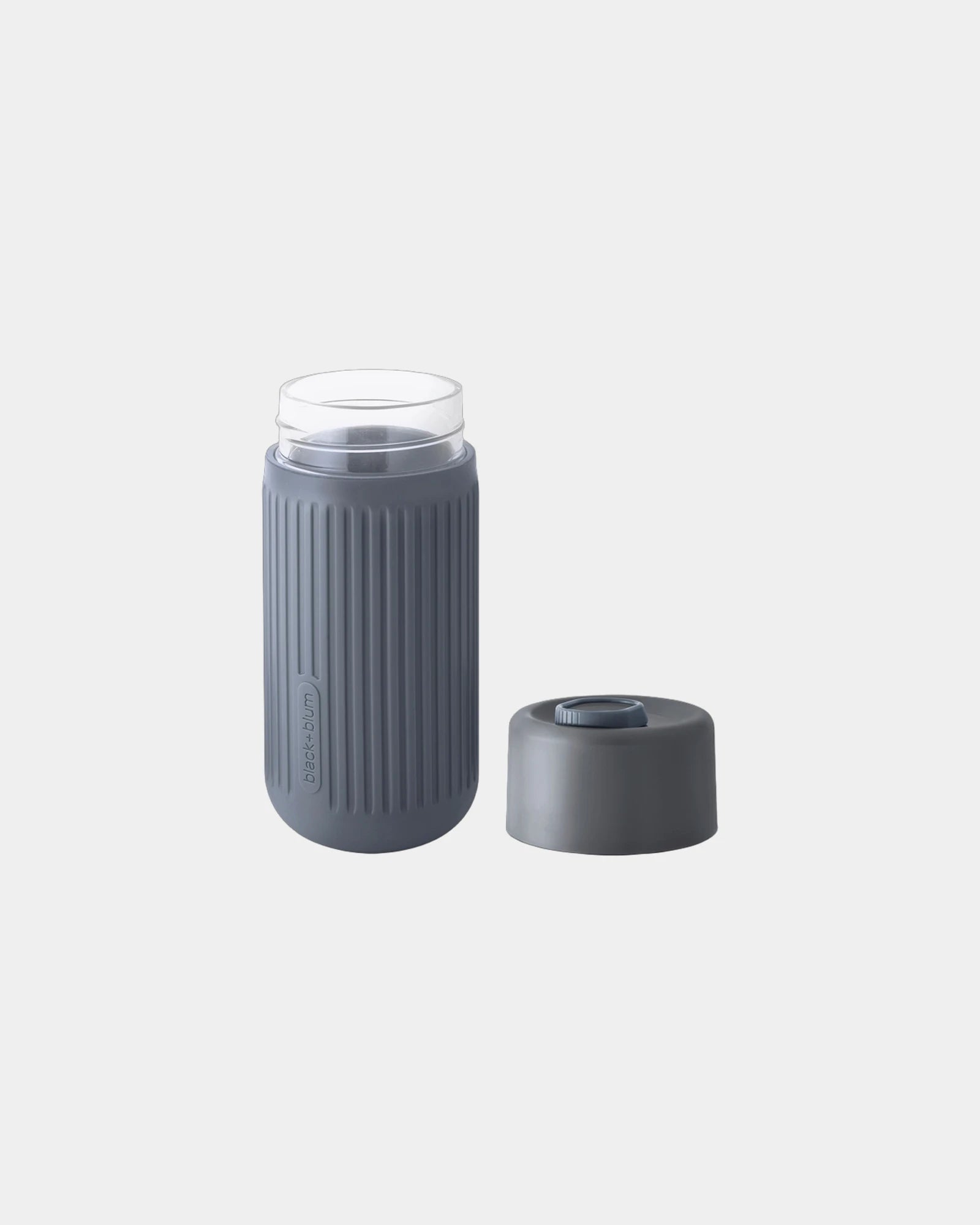 Custom eco-friendly glass travel mug Black + Blum 340ml - 2