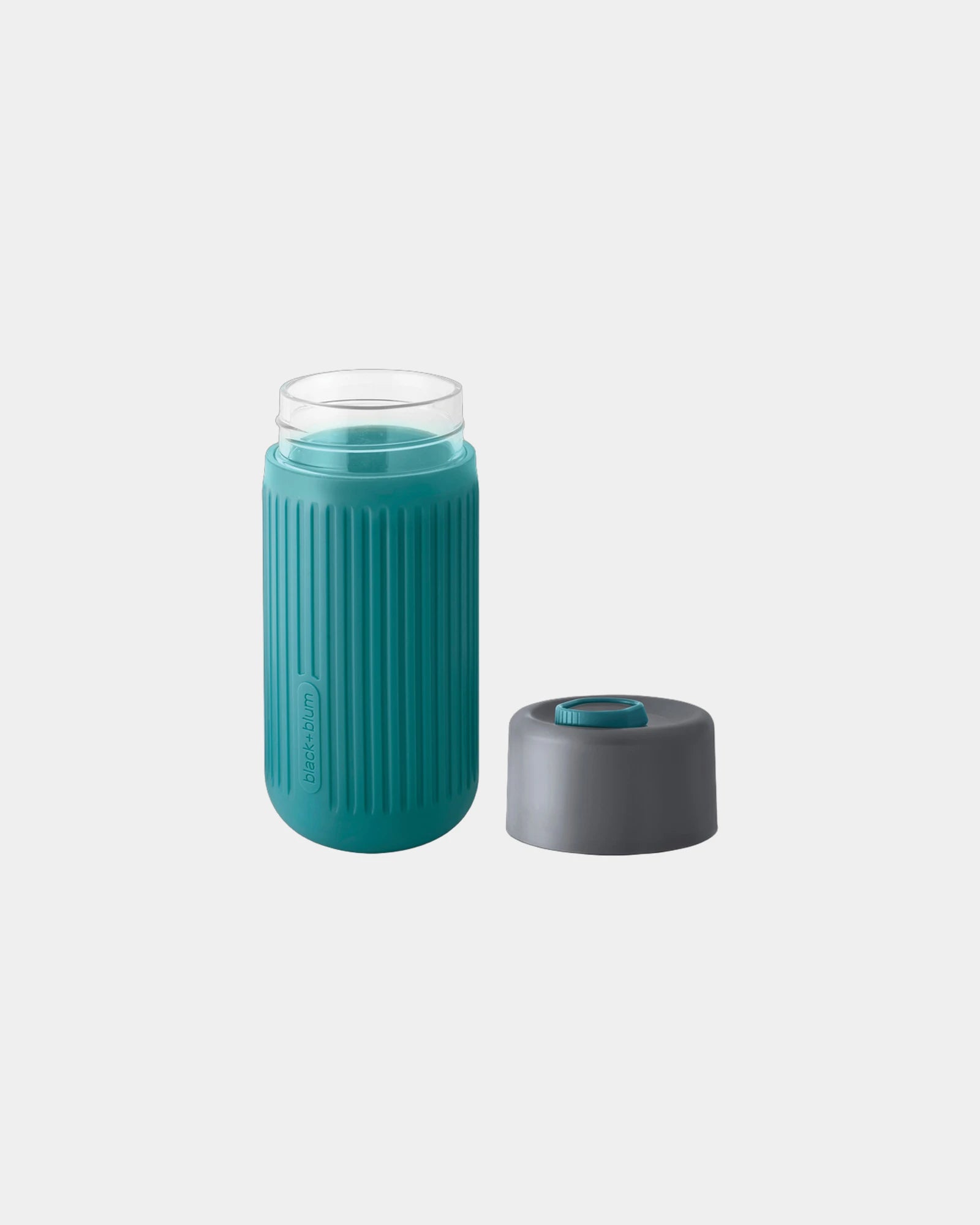 Custom eco-friendly glass travel mug Black + Blum 340ml - 14
