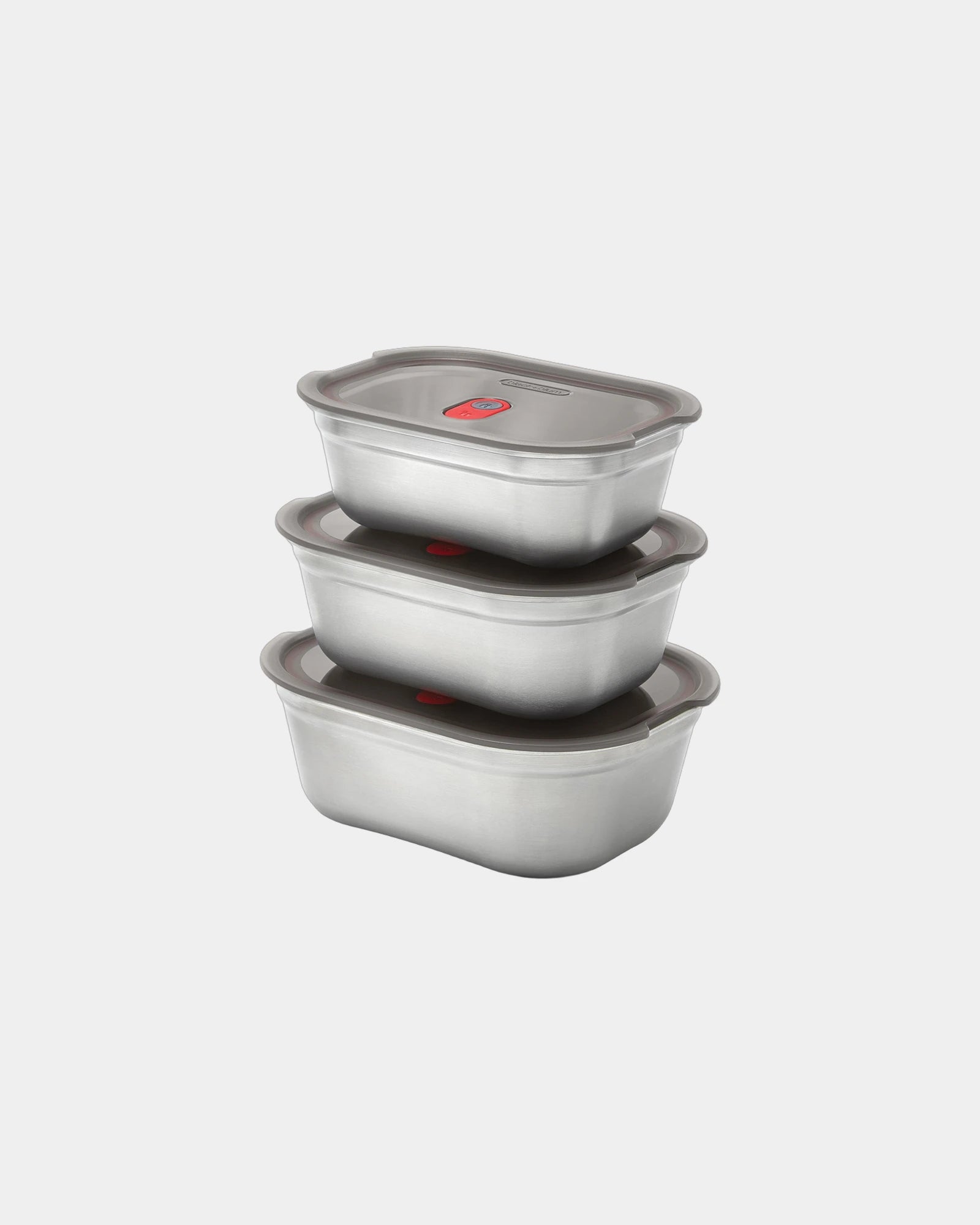 Custom stainless steel lunch box set Black + Blum - Grey