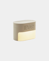 Promotional recycled plastic white noise alarm clock - Beige