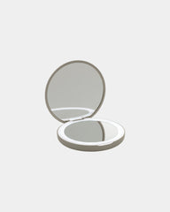 Promotional recycled plastic LED makeup mirror - Beige