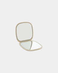 Promotional recycled plastic pocket mirror - Beige