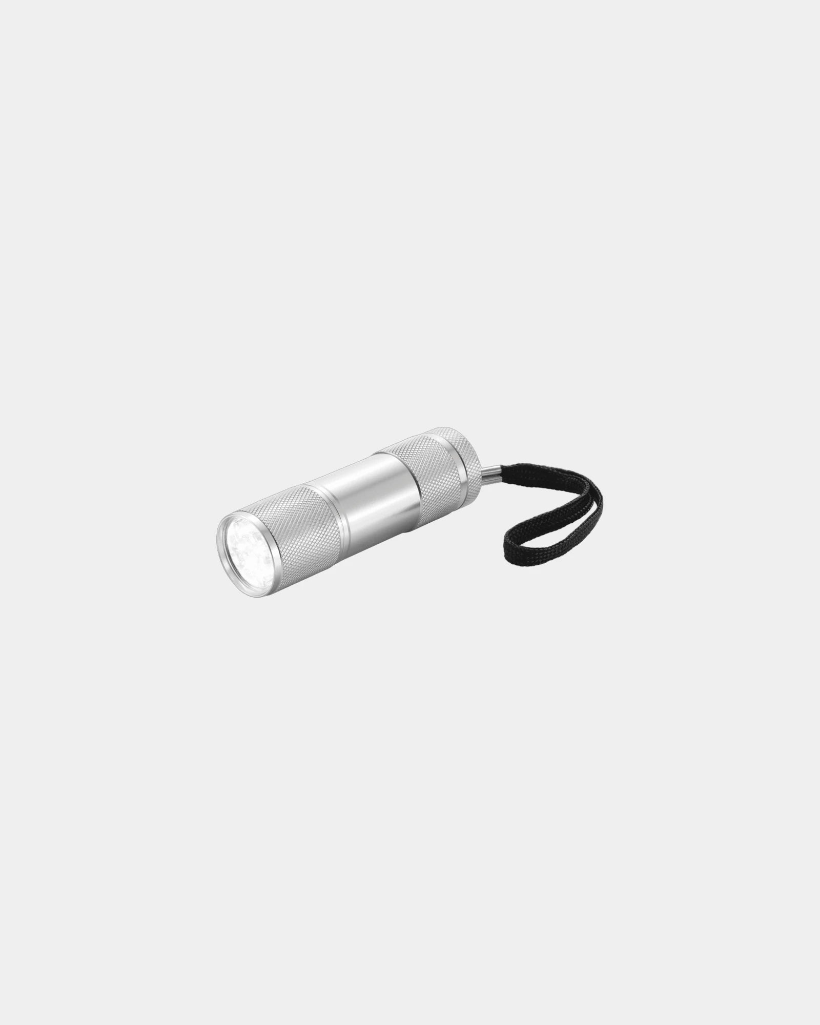 Promotional aluminum torch with 9 LED lights - Silver
