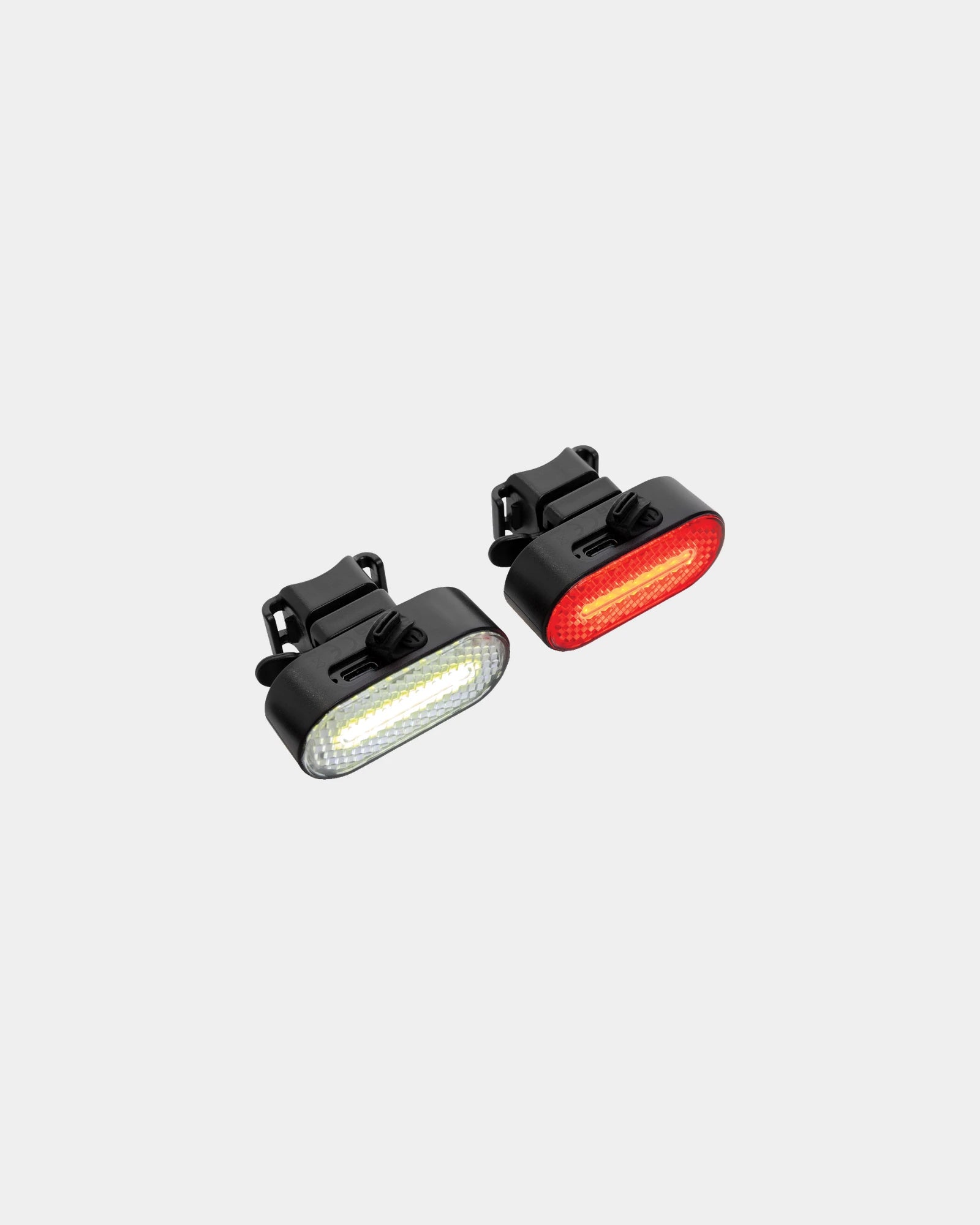 Promotional USB rechargeable bike light set - Black