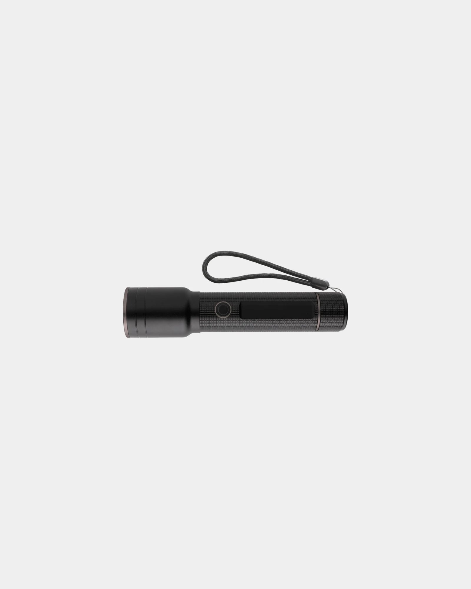 Promotional rechargeable USB torch recycled aluminium - Black