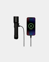 Promotional rechargeable USB torch recycled aluminium - 3