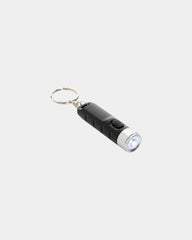 Promotional recycled ABS keychain flashlight - Black
