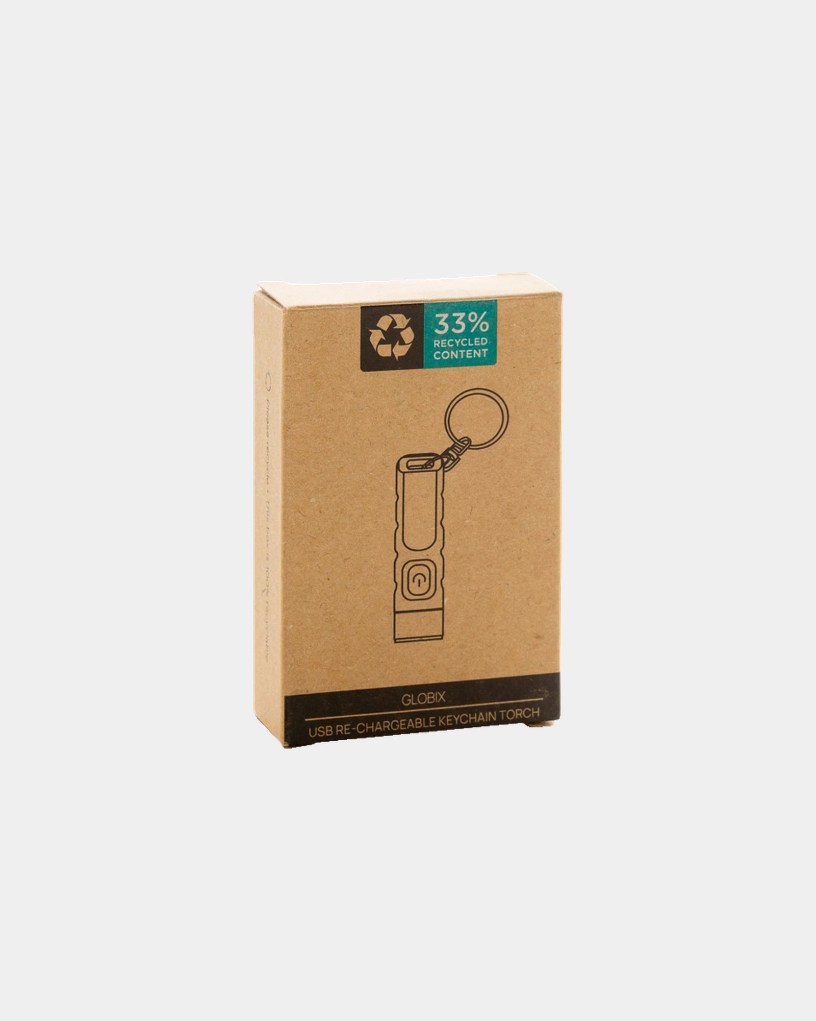 Promotional recycled ABS keychain flashlight