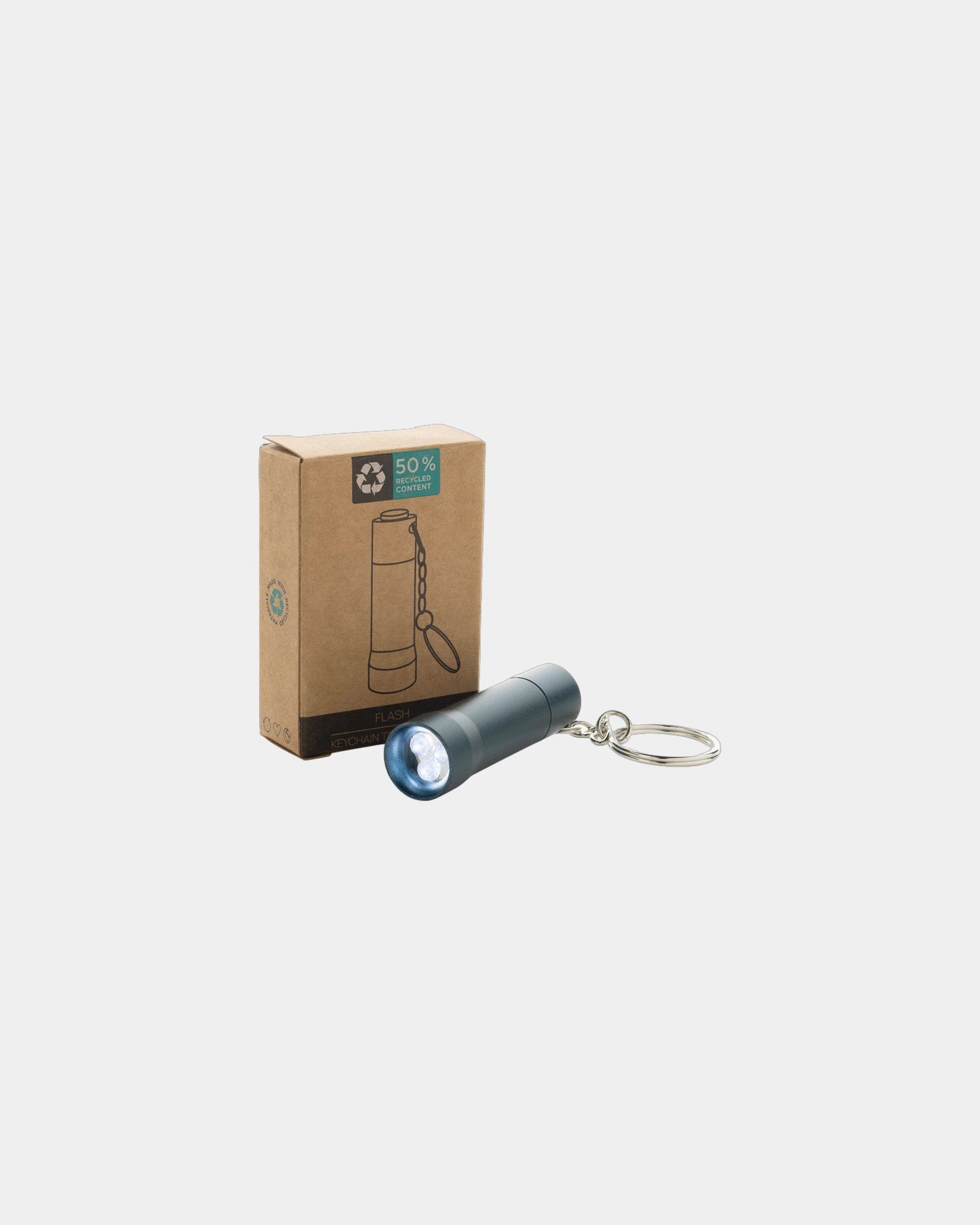 Promotional recycled aluminum flashlight keychain - 13