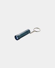 Promotional recycled aluminum flashlight keychain - Blue
