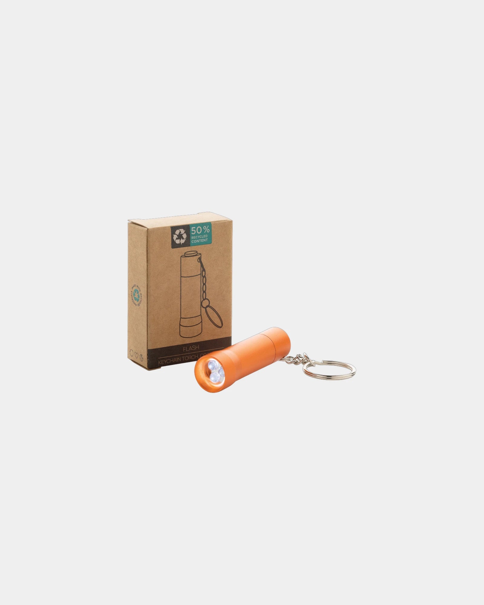 Promotional recycled aluminum flashlight keychain - 23