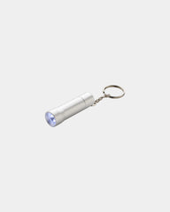 Promotional recycled aluminum flashlight keychain - Silver Grey