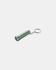 Promotional recycled aluminum flashlight keychain - Green