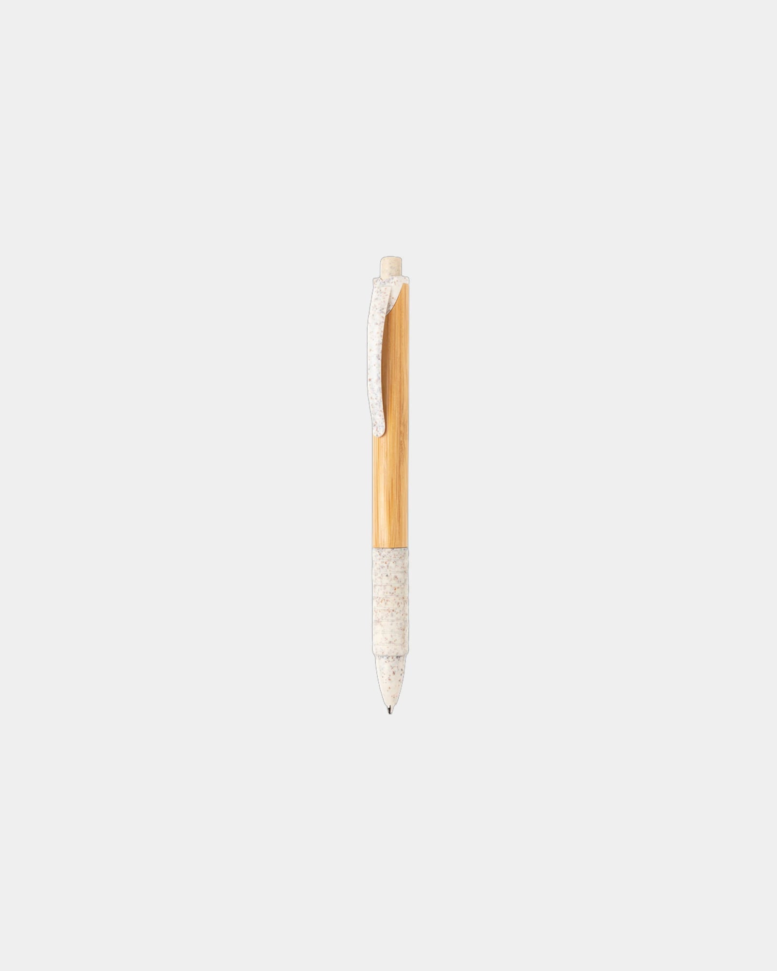 Promotional bamboo and wheat straw pen - White