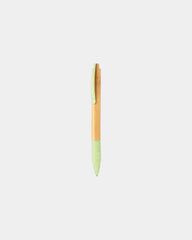 Promotional bamboo and wheat straw pen - Green