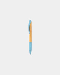 Promotional bamboo and wheat straw pen - Blue