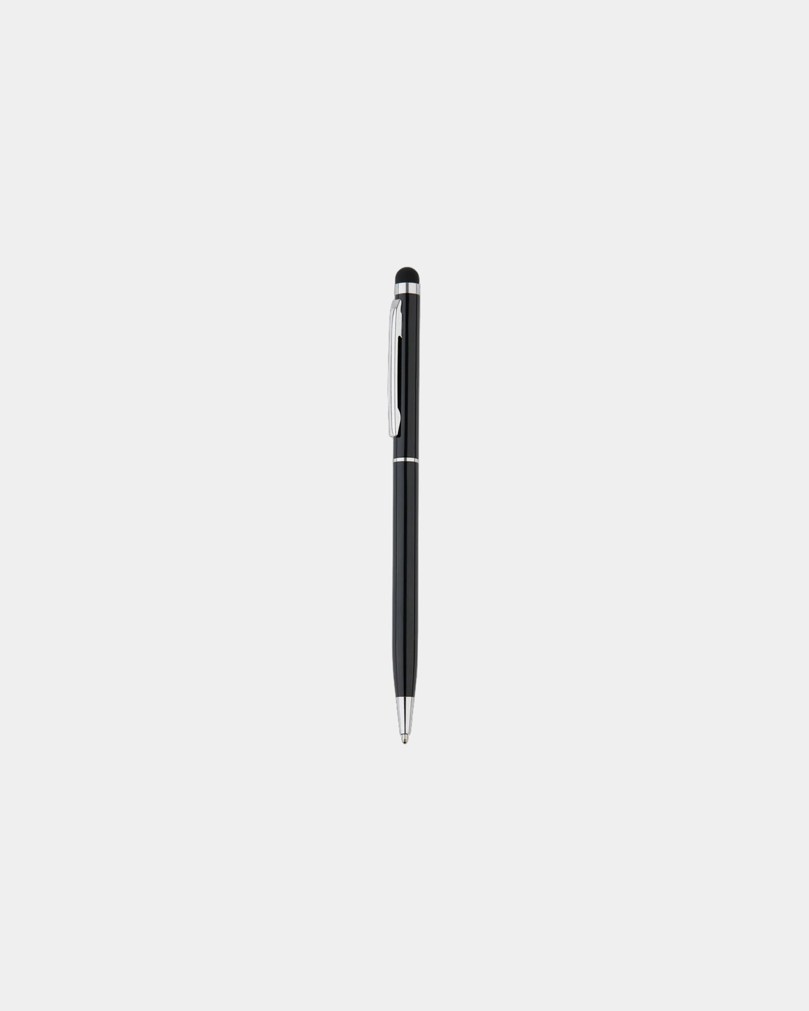 Promotional aluminum pen with stylus - Black