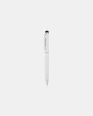 Promotional aluminum pen with stylus - White