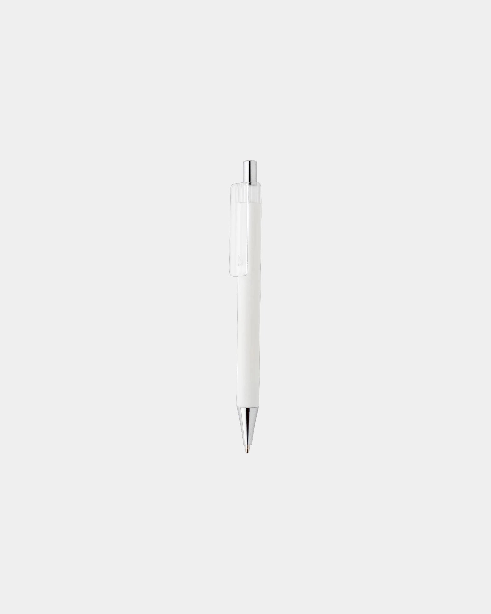 Promotional recycled ABS pen with rubber finish - White