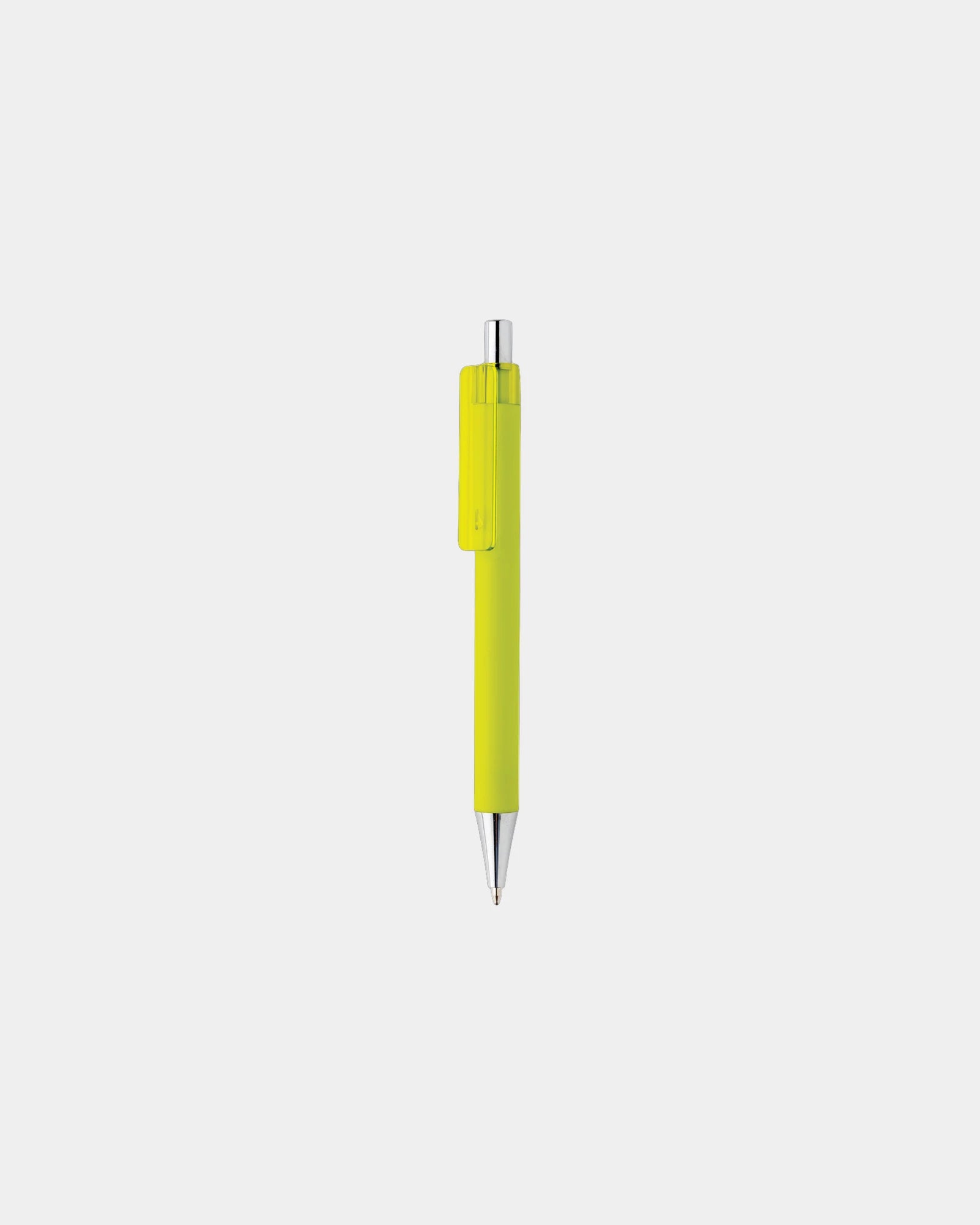 Promotional recycled ABS pen with rubber finish - Lime Green